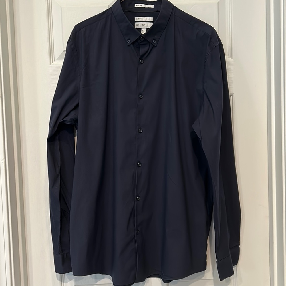 Calibrate Slim Fit Stretch Button Down Shirt